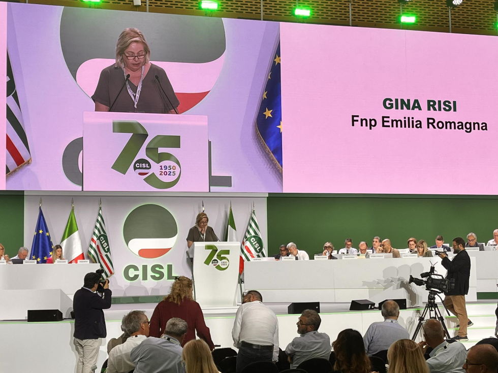 Gina Risi, Segretaria Generale FNP CISL Emilia Romagna, al Congresso Nazionale della CISL