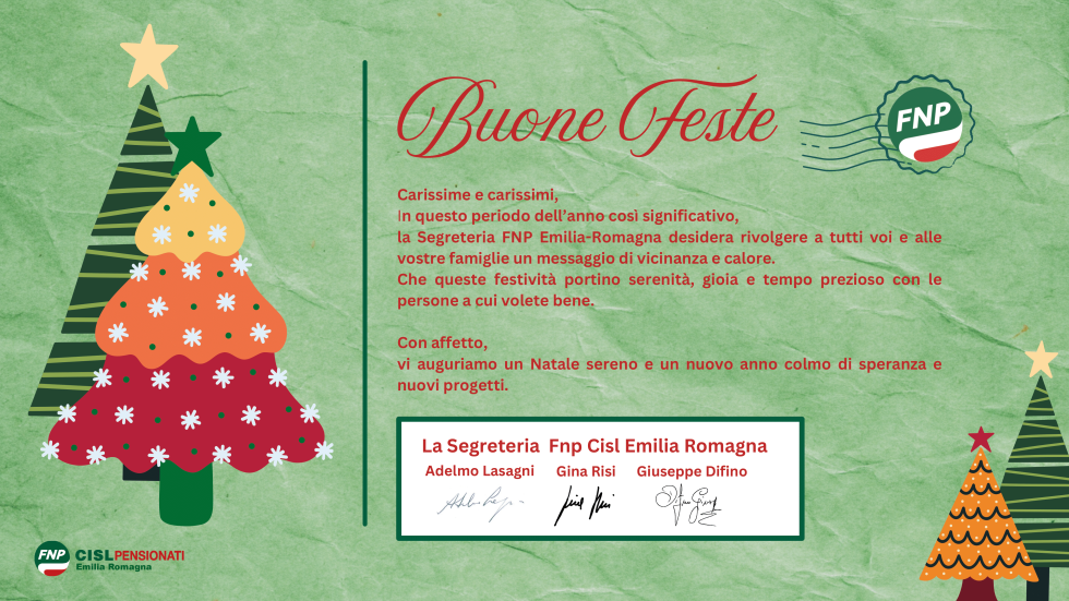 🎄 Buone Feste dalla FNP CISL Emilia-Romagna 🎄