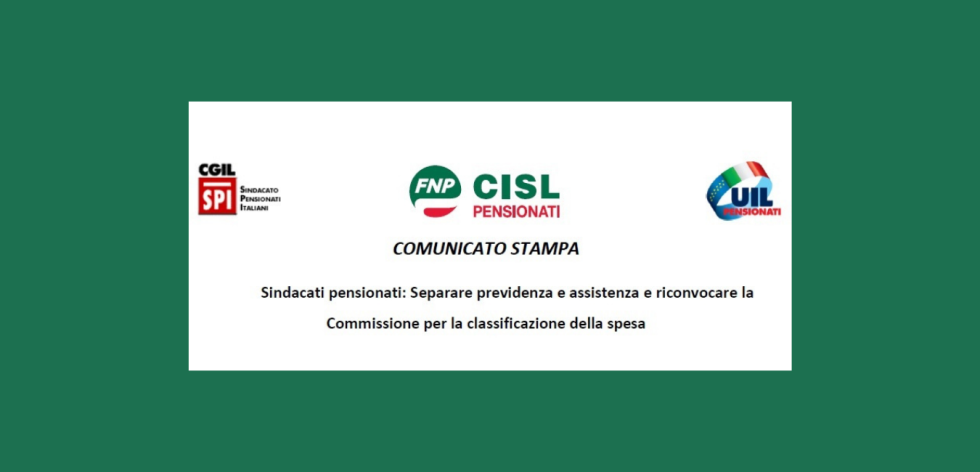Comunicato stampa unitario Spi-CGIL, FnpCISL, Uilp UIL