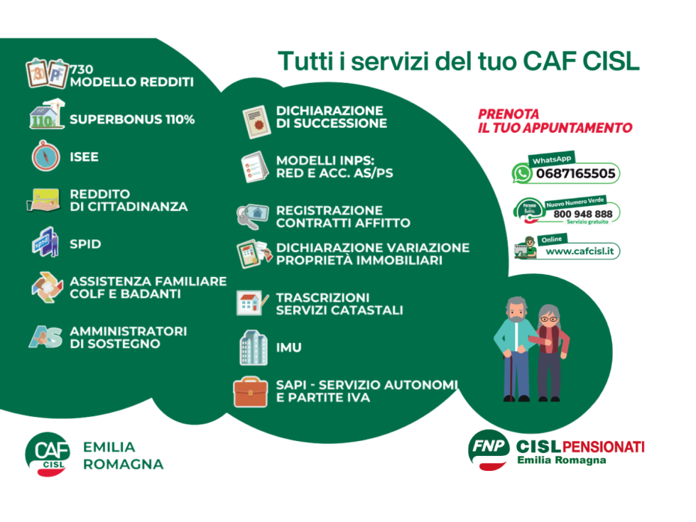 Tutti i servizi del tuo CAF CISL 