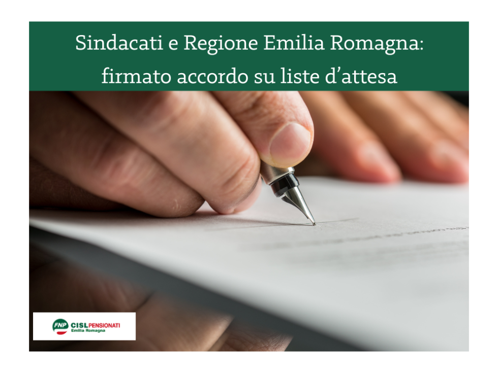 Sindacati e Regione E-R: firmato accordo su liste d’attesa 