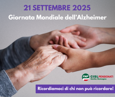 Giornata Mondiale dell'Alzheimer – FNP CISL Emilia-Romagna: